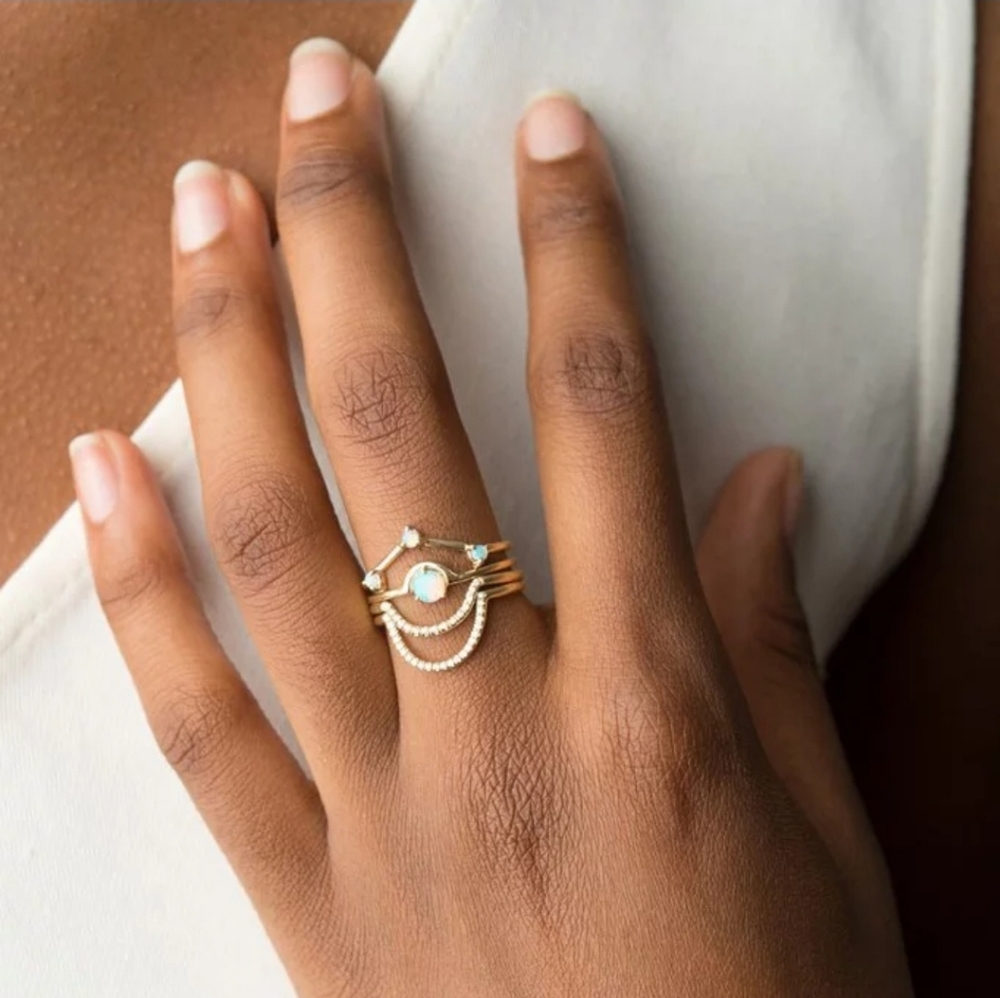 SOLDGorgeous 4 piece Vermeil Opal Ring - Picture 5 of 5